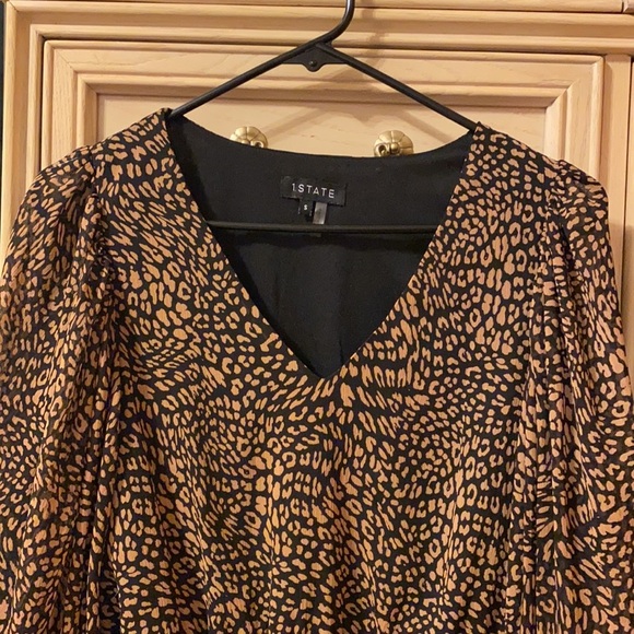 1 State Leopard Animal Print Blouse - Picture 2 of 7